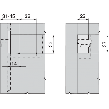 Zawieszka Blum kremowa 48N0510.02 lewa